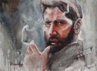 Imran Khan, 22 x 30 Inch, Watercolor on Paper, Figurative Painting, AC-IMK-003